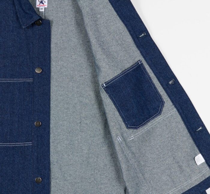 Scoured 12oz Indigo Denim Chore Coat - Randy's Garments