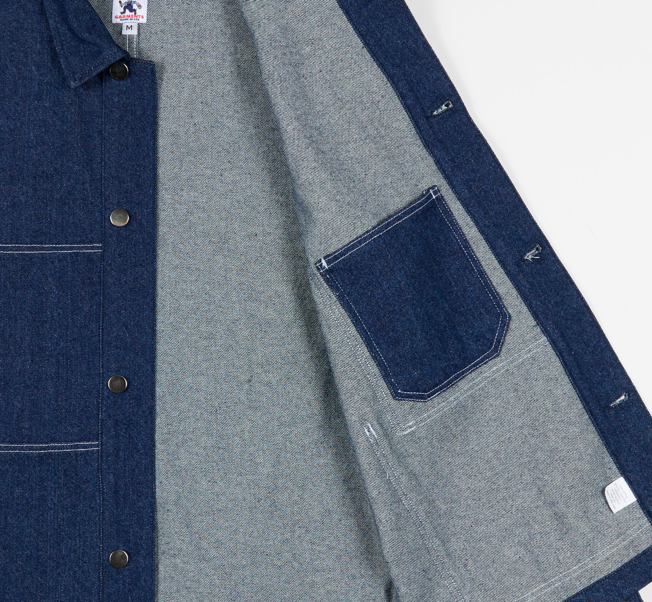 Scoured 12oz Indigo Denim Chore Coat - Randy's Garments