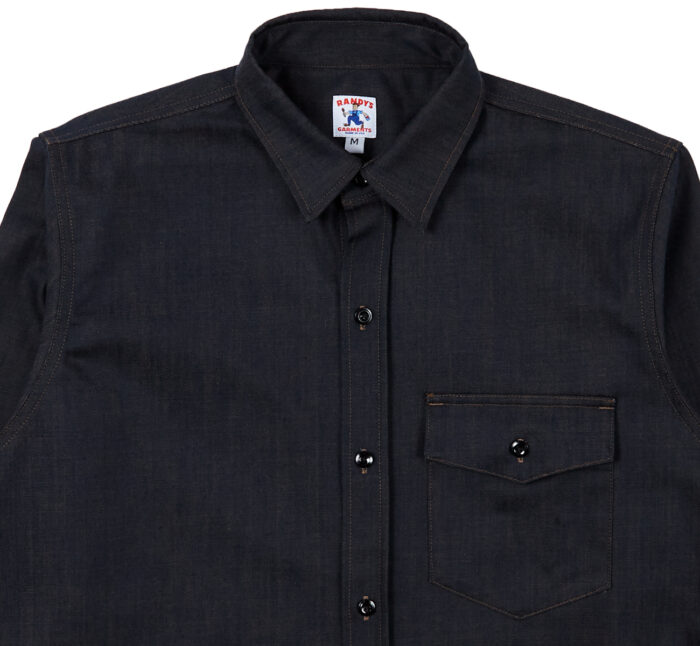 Candiani 10oz Tinted Denim 1-Pocket Shirt - Randy's Garments