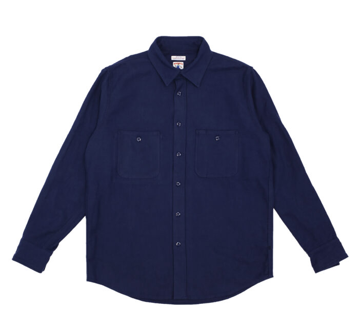 Overdyed Brushed Cotton Sateen 3-Pocket Work Shirt
