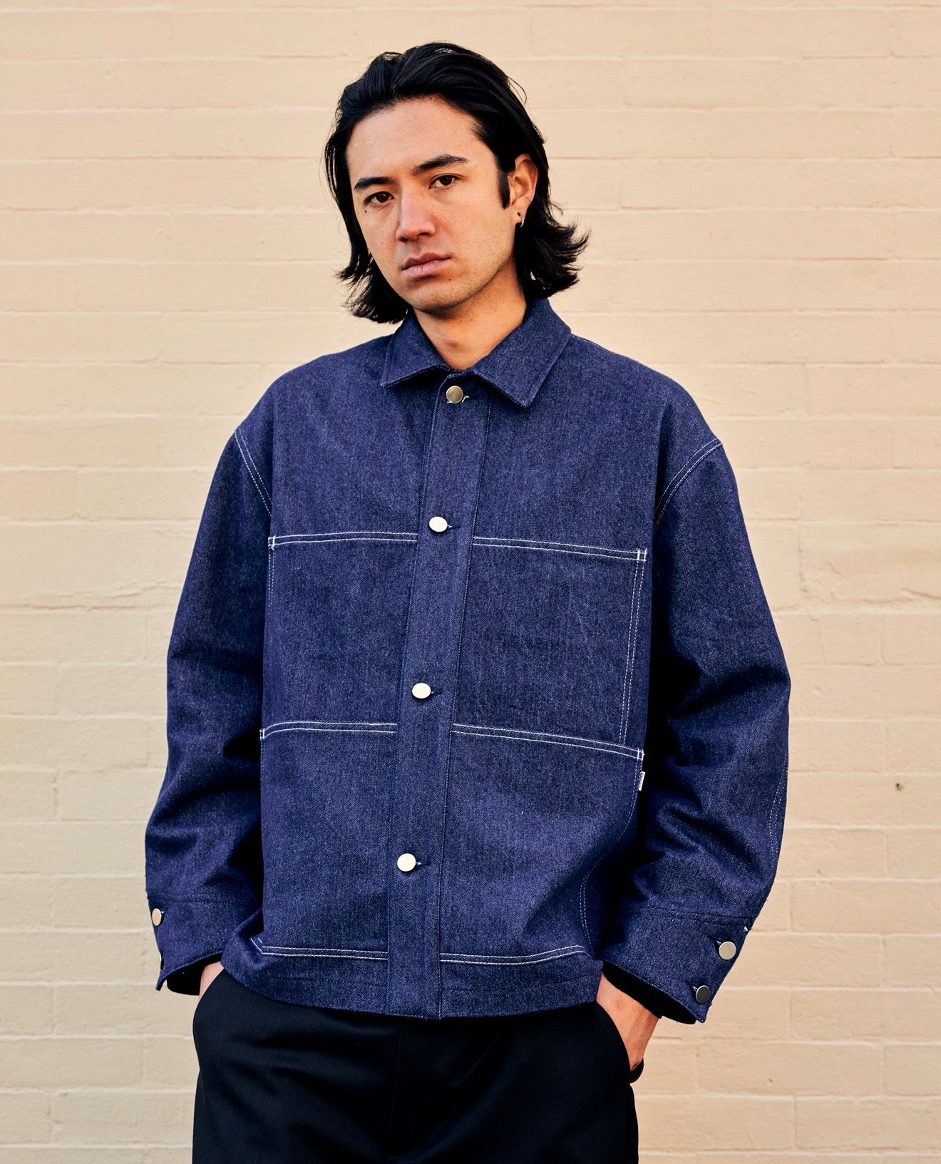 Scoured 12oz Indigo Denim Chore Coat - Randy's Garments