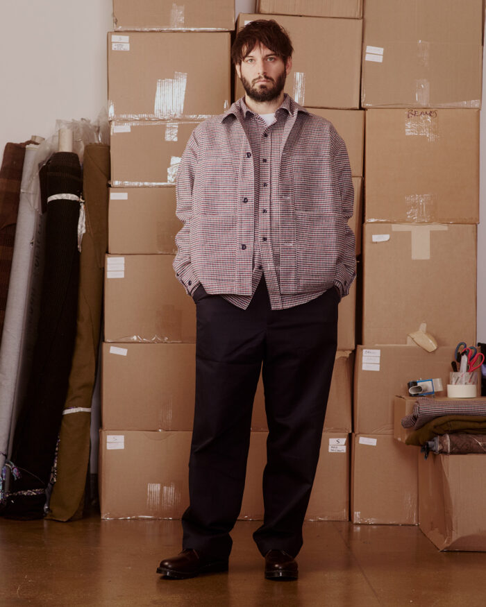 Heavy Brushed Houndstooth Chore Coat - Randy's Garments