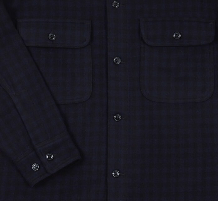 Melton Wool Check Over Shirt - Randy's Garments