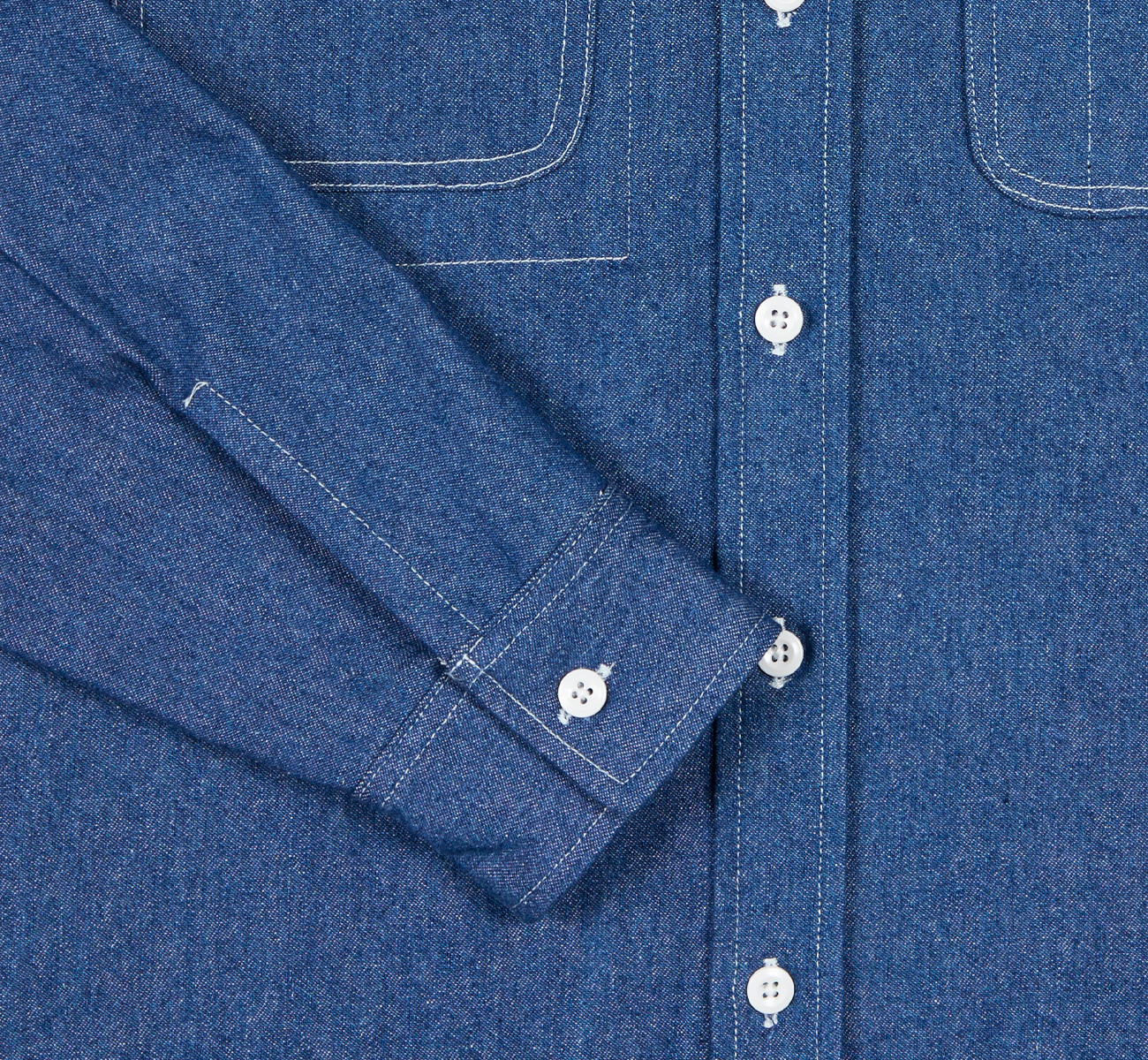 Double Washed 8oz Denim 3-Pocket Work Shirt - Randy's Garments