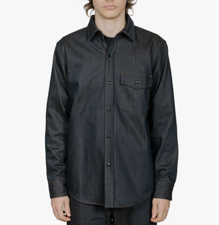 Candiani 10oz Tinted Denim 1-Pocket Shirt - Randy's Garments
